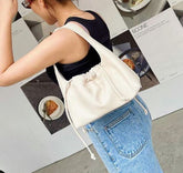 luxury fashion leather bag, Vegan Leather Lady Bag In Ivory